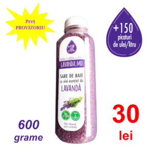 Sare de baie cu ulei esențial de lavandă