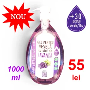 Gel pentru veselă cu ulei de lavandă, 1000 ml
